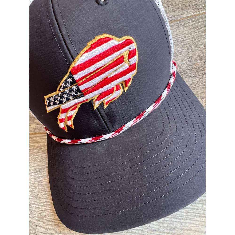 47 Brand Buffalo Bills Hat OSFA American Flag Rope Trucker Mens NFL Adjustable